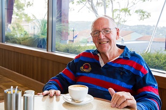 Older man with cup of coffee