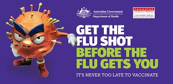 Get the flu shot before the flu gets you poster